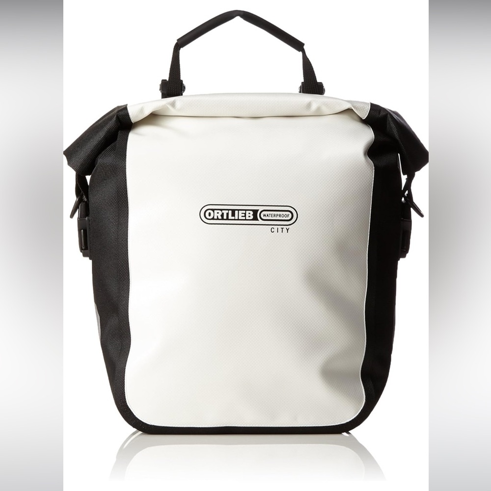 Ortlieb Front-Roller City Front Pannier: Pair in White
